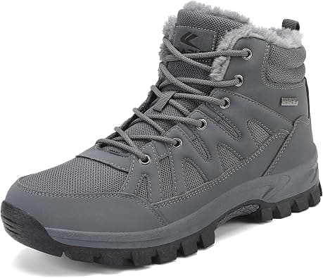 FLARUT Men's Winter Boots Warm Lining Mountain Boots Snow Boots Hiking Boots Winter Shoes Snow Shoes Outdoor Shoes on Amazon.ae - Price Tracker