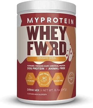 Myprotein Whey Forward Animal-Free Protein Powder, 1.09 Lbs (20 Servings) Cinnamon Cereal, 20g Protein & 4.7g BCAA Per Serving, Lactose and Sugar Free, Protein Shake for Muscle Strength & Recovery على أمازون - دليلك لأفضل العروض