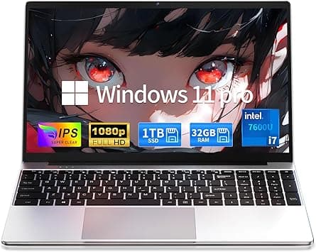 MOONFISH Gaming Laptop Computer 2026, 15.6 Inch Lap Top Pc Window 11 Pro, 32GB RAM 1TB SSD, Core i7 Processor(up to 3.9GHz), Backlit Keyboard, FHD 1920 * 1080, Office 365, Business, Student on Amazon.ae - Price Tracker