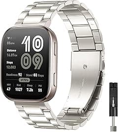 Metal Watch Bands Compatible with Amazfit Bip 6/Bip 5,22mm Stainless Steel Straps Wristband for Amazfit GTR 4/ GTR 3 Pro/GTR 3/GTR 2/GTR 2e/GTR 47mm/Balance 2/Cheetah Men Women - Amazon.ae Price Tracker