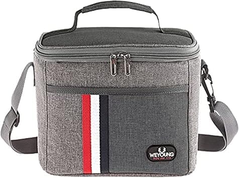 MahMir Lunch Bag Insulated Lunch Box Large Portable Cooler Tote bag for Men Women Adult for Office shoulder handbag Leakproof Water resistant (Grey) on Amazon.ae - Price Tracker