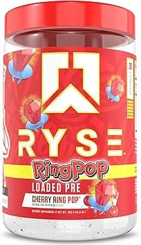 RYSE Up Supplements Loaded Pre Workout Powder for Men & Women | Pumps, Energy, Focus | Beta Alanine + Citrulline | 390mg Caffeine | 30 Servings (Cherry Ring Pop) - Amazon.ae Price Tracker