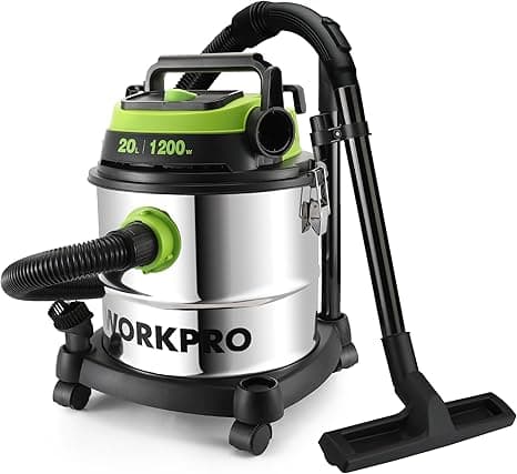 WORKPRO 1200W 20L Wet and Dry Vacuum Cleaner with HEPA, 3-in-1 Blower Function, Powerful Industrial Dust Extractor with Stainless Steel Tank for Indoor & Outdoor Cleaning on Amazon.ae - Price Tracker