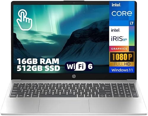 HP 15.6" FHD Touchscreen Business Laptop, Intel Core i7-1355U, 16GB DDR4 RAM, 512GB SSD, Windows 11 Home, Copilot Ready, Wi-Fi 6, Lightweight Notebook for Office and Remote Work على Amazon.ae - متتبع الأسعار