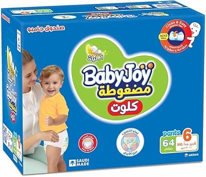 BabyJoy Cullote Pants Diaper, Jumbo Box Junior XXL Size 6, 16+ Kg, 64 Diapers - Amazon.ae Price Tracker
