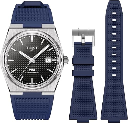 Strap for Tissot PRX,Soft Fluororubber Strap for PRX Powermatic 80,12mm Men Women Replacement FKM Straps for Tissot PRX Series Watch 40mm on Amazon.ae - Price Tracker
