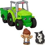 Fisher-Price Little People Toddler Toy Push & Play Tractor Push-Along Musical Farm Vehicle with 2 Figures for Pretend Play Kids Ages 1+ Years - Best Deal Finder