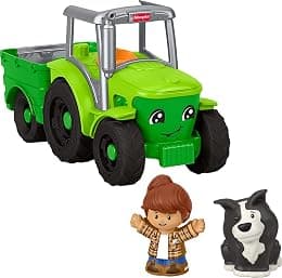 Fisher-Price Little People Toddler Toy Push & Play Tractor Push-Along Musical Farm Vehicle with 2 Figures for Pretend Play Kids Ages 1+ Years - Best Deal Finder