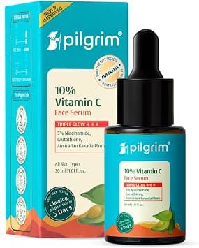 Pilgrim 10% Vitamin C Face Serum For Daily Brightness 30 ml | Face serum for glowing skin | Reduces Dark Spots & Evens Skin Tone | Fragrance Free | For Men and Women | All Skin Types | - Best Deal Finder
