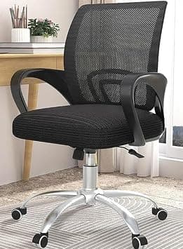 Office Chair，Ergonomic Desk Chair，Mesh Computer Chair with Lumbar Support ，Adjustable Desk Chair with Wheels, ，for Home Office Work Study (Black-A) on Amazon.ae - Price Tracker