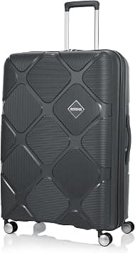 American Tourister Instagon Suitcase, Check-In Size 81 cm / 30 inch, 4 Double Wheels, Hard Top, Polypropylene, Dark Grey|TSA 008 Lock|Shock Absorbing Wheels|Expandable - 3 Years Global Warranty على Amazon.ae - متتبع الأسعار
