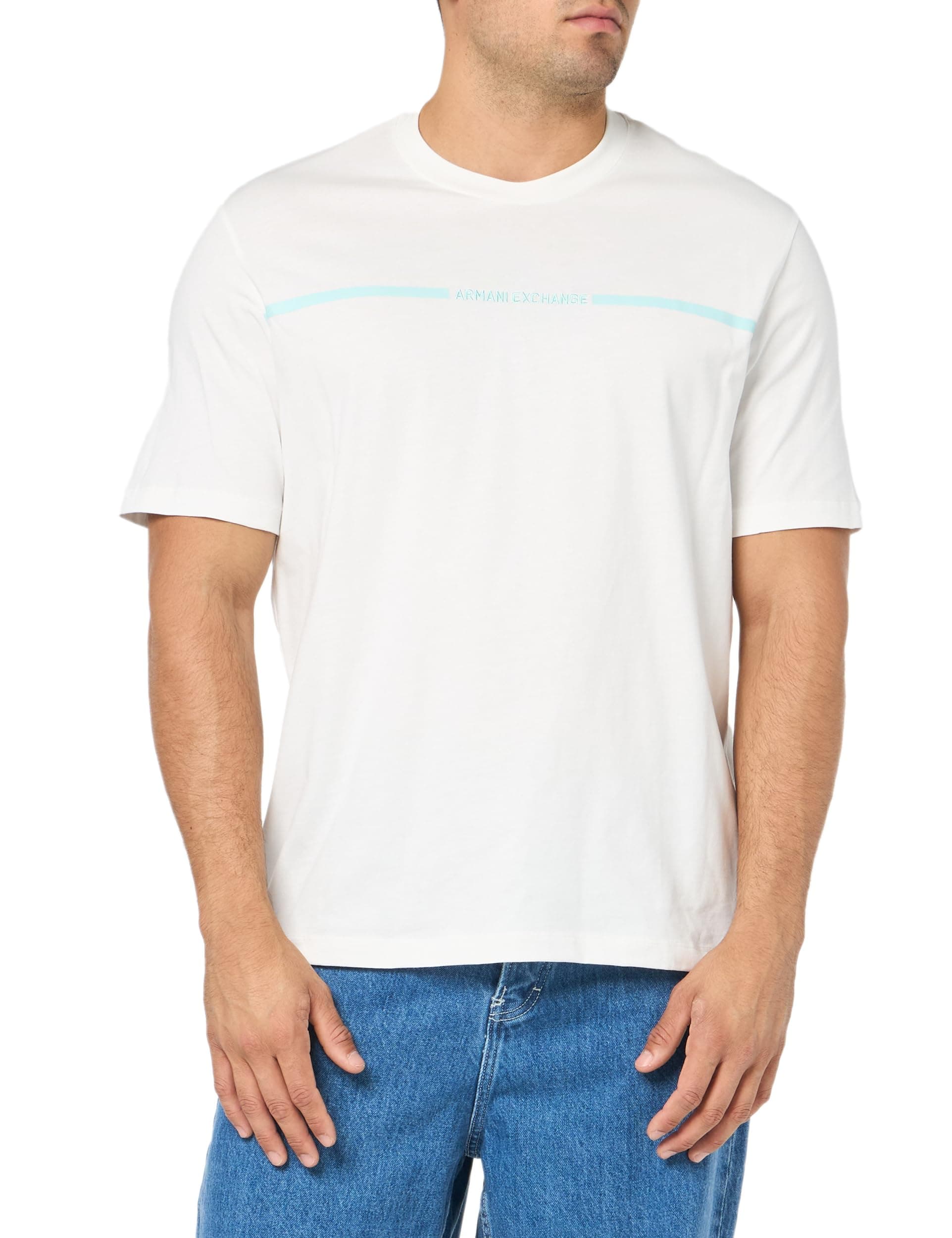 A|X ARMANI EXCHANGE Men's Line Logo Branded Short Sleeve T-Shirt on Amazon.ae - Price Tracker