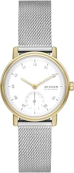 Skagen Women's Kuppel Lille Two-Hand Sub-Second Watch with Steel Mesh or Leather Band - Best Deal Finder