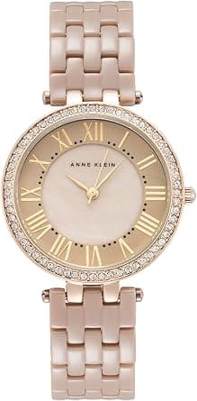 Anne Klein New York Analog Women's Watch - AK2130TNGBJ (White Dial Gray Colored Strap) - Best Deal Finder