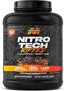 MuscleTech | Nitro-Tech | Ripped Whey Protein Isolate & Peptides for Men and Women | 30 grams of Protein | Lean Muscle & Weight Management | Chocolate Fudge Brownie | 1820 grams on Amazon.ae - Price Tracker