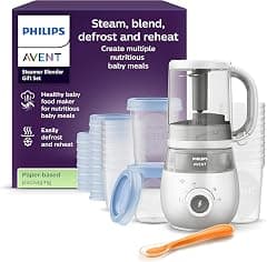 Philips Avent Steamer and Blender Robot Gift Set - 4-in-1 Baby Food Mixer, Steaming, Mixing, Defrosting and Warming, with Storage Jars, SCF883/20 - Amazon.ae Price Tracker
