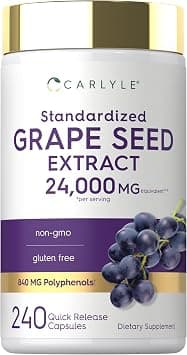 Carlyle Grapeseed 16,000mg Standardised Extract Maximum Strength - 240 Capsules on Amazon.ae - Price Tracker