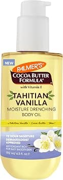 Palmer's Cocoa Butter Formula Body Oil, Moisture Drenching Tahitian Vanilla, 6.5 Oz, 72Hr Hydration with Shea Butter & Vitamin E for Softer Skin, Protects & Soothes Dryness, Dermatologist Approved - دليلك لأفضل العروض