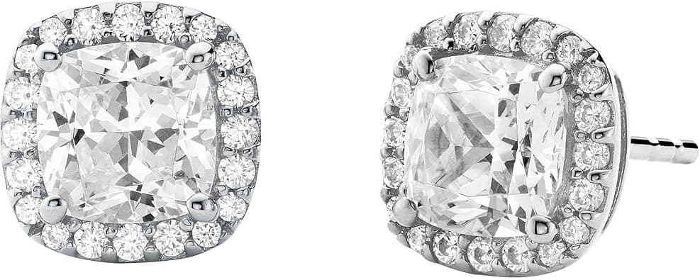 Michael Kors Brilliance MKC1405AN040 Sterling Silver Earrings with Clear Zirconium Oxide - One Size - Best Deal Finder