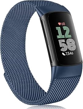 Meliya for Fitbit Charge 6 Bands Women Men, Stainless Steel Metal Mesh Loop Adjustable Magnetic Wristband Replacement Straps Compatible with Fitbit Charge 6 Fitness Tracker على Amazon.ae - متتبع الأسعار