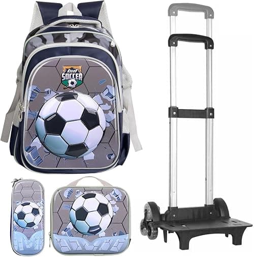 School Bag,Children School Bag Student Backpack with Pencil Bag, Lunch bag, Trailer, 3D cartoon pattern Large volume Waterproof Bookbag and for 3-10 Year Elementary Kindergarten على Amazon.ae - متتبع الأسعار