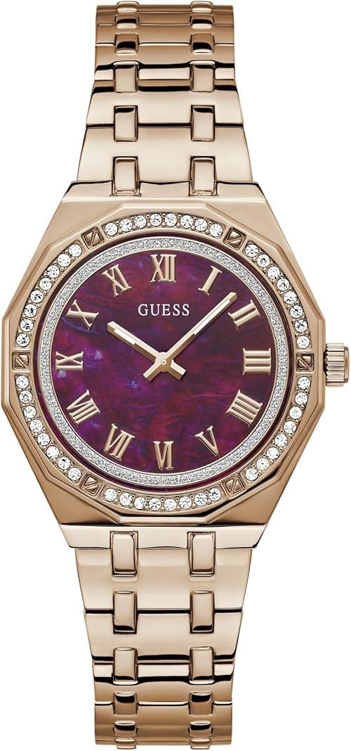 GUESS P RS GLD CS W/CRYS/PLUM MOP DL/P RS GLD BRCT on Amazon.ae - Price Tracker