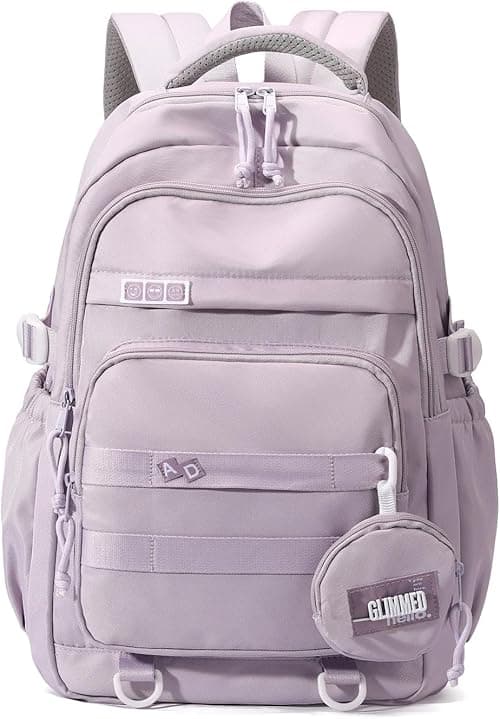 LANSHIYA Cute Aesthetic Backpack for Girls Middle School Students Bookbag Teens Solid Color Lightweight Travel Daypack on Amazon.ae - Price Tracker