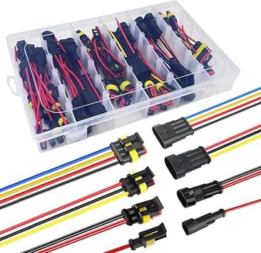 20 Awg Waterproof Wire Connectors Automotive Electrical Quick Disconnect 1/2/3/4 Pin With Gauge (26 Kits) on Amazon.ae - Price Tracker