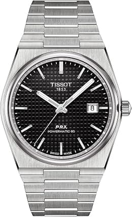 Tissot Men's PRX Swiss Automatic Dress Watch with Stainless Steel Strap, Grey, 12 (Model: T1374071105100), Grey - Best Deal Finder