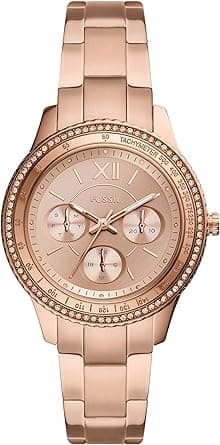 Fossil Women's Stella Sport Multifunction, Rose Gold-Tone Stainless Steel Watch, ES5106 on Amazon.ae - Price Tracker