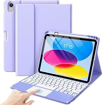 ProCase Touchpad Keyboard Case for iPad 11th (A16) / 10th Gen, Purple | Multi-TrackPad Detachable Wireless Keyboard Folio Cover with Pencil Holder for iPad 11th/10th Generation on Amazon.ae - Price Tracker