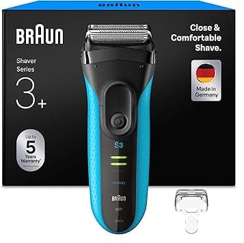 Braun Series 3 ProSkin 3040s Electric Shaver with Precision Trimmer, Rechargeable and Wireless Wet & Dry Razor Men, Black/Blue on Amazon.ae - Price Tracker