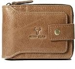 MING CLAN Zipper Wallet Men RFID Blocking Leather Bifold Wallets For Men - Flap ID Window Zip Coin Pocket Mens Zipper Wallets - Big Capacity - Best Deal Finder