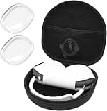 ProCase Airpods Max Case, Hard Travel Carrying Headphone Case with Silicone Earpad Cover & Mesh Pocket, Airpod Max Accessories Bag -Blackclear - Best Deal Finder