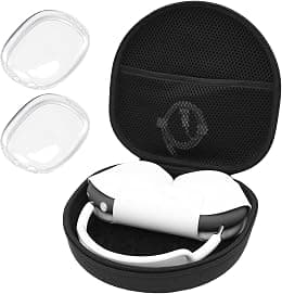 ProCase Airpods Max Case, Hard Travel Carrying Headphone Case with Silicone Earpad Cover & Mesh Pocket, Airpod Max Accessories Bag -Blackclear - Best Deal Finder