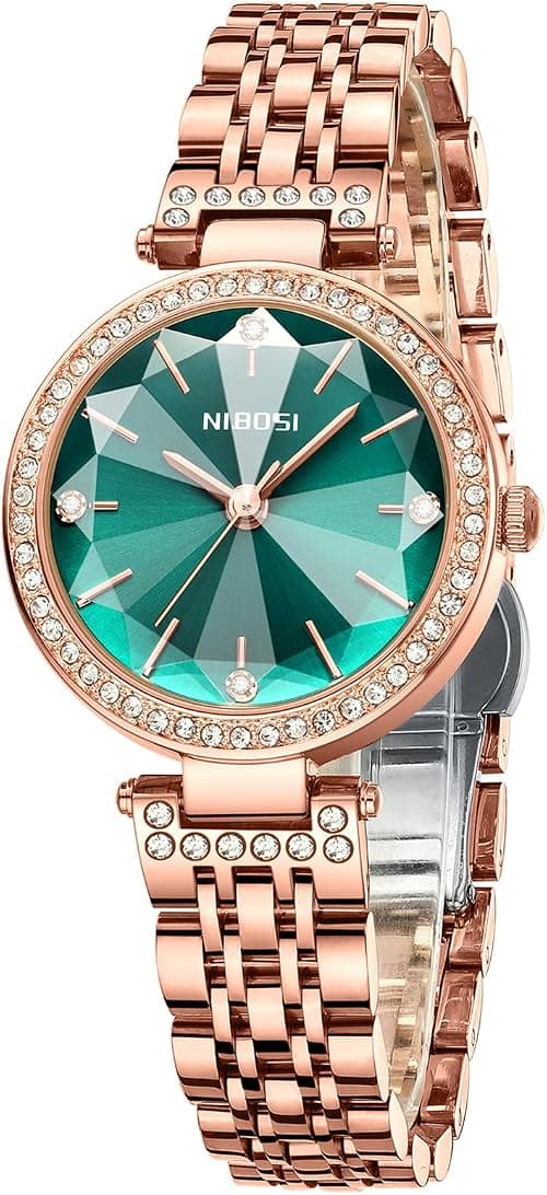 NIBOSI Watches For Women Analog Rose Gold Small Dial Women's Watches for Girls&Miss&Ladies Diamond Studded with Stylish Watches Waterproof on Amazon.ae - Price Tracker