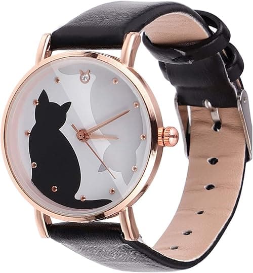 ELECDON Women's Watches, Cute Cartoon Cat Wrist Watches Girls, Simple Harajuku Style Belt Quartz Women's Watch, for Girls Ladies Women Students, Creative Quartz Wristwatches Woman Bracelet on Amazon.ae - Price Tracker