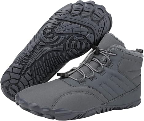 Mmoneyake Winter Snow Shoes for Women Men Warm Fur Lined Waterproof Snow Sneakers Wide Toe Box Zero Drop Ankle Booties Non-Slip Barefoot Outdoor Shoes Fashion Short Boots on Amazon.ae - Price Tracker