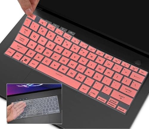 Gruattreay 4-Pack Keyboard Cover Compatible with ASUS ROG Zephyrus G14 (2024) GA403 14-inch Laptop Notebook Silicone TPU Keyboard Protector Skin (2Clear+2Pink) على Amazon.ae - متتبع الأسعار