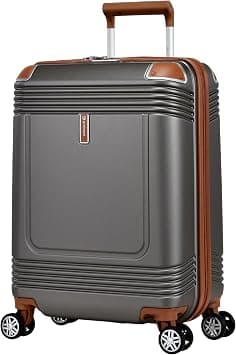 Eminent Makrolon Hard Case Suitcase Carry-On Luggage Trolley with TSA Approved Combination Lock and 4 Quite 360° double spinner wheels, KK10 (Carry-On 20-Inch, Gold Grey) on Amazon - Best Deal Finder
