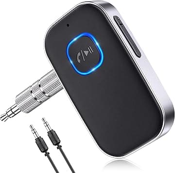 COMSOON Bluetooth 5.0 Receiver for Car, Noise Cancelling Bluetooth AUX Adapter, Bluetooth Music Receiver for Home Stereo/Wired Headphones/Hands-Free Call,16H Battery Life-Black+Silver on Amazon.ae - Price Tracker