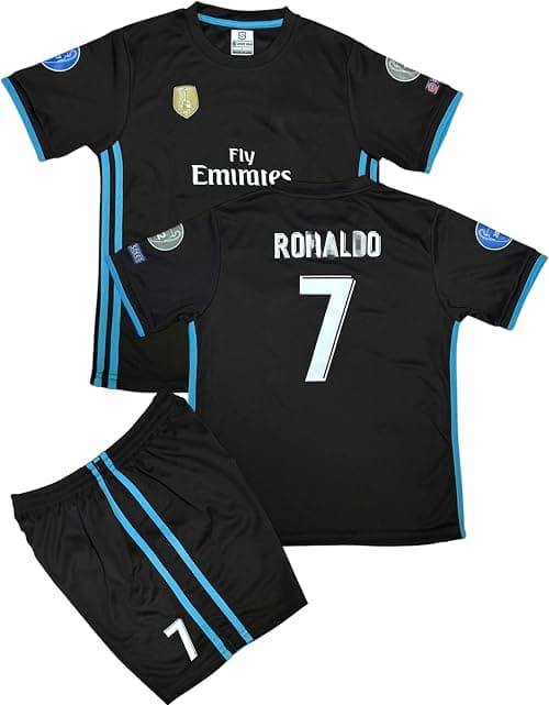 2017/18 Madrid Away RO’NALDO #7 Replica Retro Fotball Classic Madrid jersey Soccer Uniform fan football kit with Short Kids and Youth Sizes. on Amazon.ae - Price Tracker