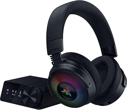 Razer Kraken V4 Pro Wireless Gaming Headset: OLED Control Hub, HD Haptics, 2.4GHz Wireless, Bluetooth, USB, 3.5 mm, Super Wideband Mic, For PC, Mac, PS5, Nintendo Switch, Steam Deck, Smartphone on Amazon - Best Deal Finder
