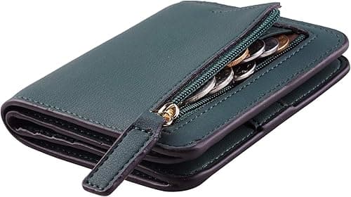 Toughergun Small Compact Bifold Wallet Genuine Leather RFID Blocking for Women with ID Window on Amazon.ae - Price Tracker
