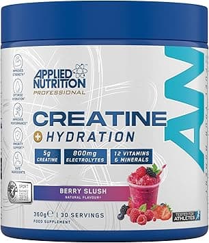 Applied Nutrition Creatine Monohydrate + Powder for Rehydration - Pre Workout Booster Blue Raspberry Creatine Monohydrate with Electrolytes & Vitamins - 330 g (Pack of 1) (Berry Slush) on Amazon.ae - Price Tracker
