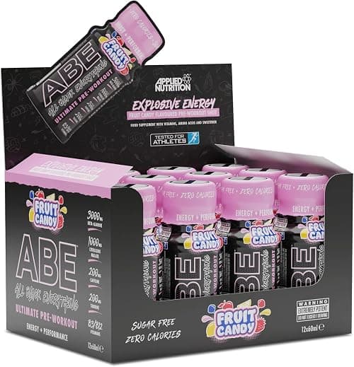 Applied Nutrition ABE Pre Workout Shot - All Black Everything Pre Workout Energy Shots, Physical Performance with Citrulline, Beta Alanine, Caffeine (Box 12 Units x 60ml) (Fruit Candy) on Amazon.ae - Price Tracker