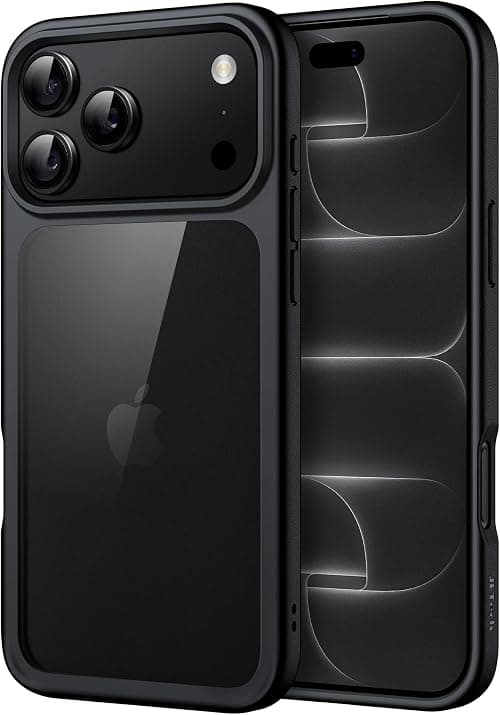 JETech Clear Back Bumper Case for iPhone 18 Pro Max, Black على Amazon.ae - متتبع الأسعار