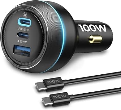 100W Drone Car Charger for DJI, 3-Port USB-C/USB-A Fast Charger, Battrey Power Adapter for DJI Mini/Air/Mavic 3/Avata Series Drone, Charging Hub, Remote Controller Accessories (1 Cable Included) على Amazon.ae - متتبع الأسعار