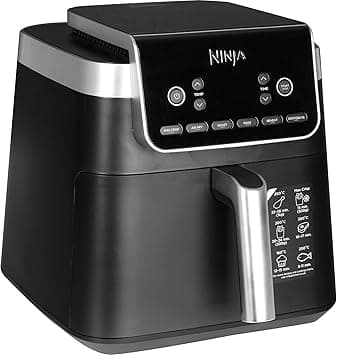 Ninja Air Fryer MAX PRO, 6.2L, Using No Oil, Square Single Box, Fry, Bake, Air Fryer, Family Size, Cooking from Frozen, Non-Stick, Dishwasher Safe Basket & Crisp, Gray, AF180EU on Amazon.ae - Price Tracker