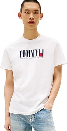 Tommy Jeans mens Short Sleeve Cotton Graphic T-shirts With Flag Logo Design Short Sleeve Cotton Graphic T-shirts With Flag Logo Design (pack of 1) on Amazon.ae - Price Tracker